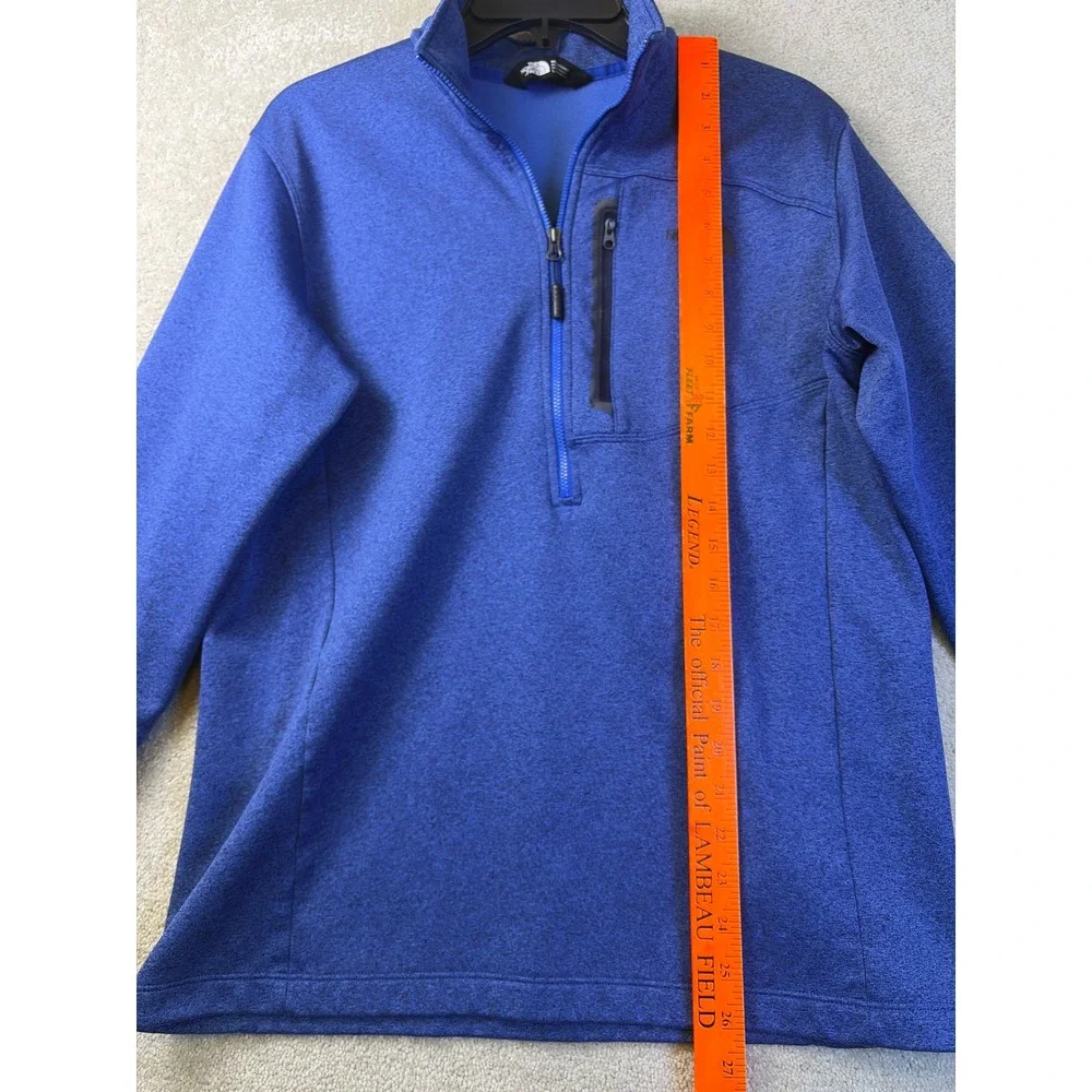 The North Face Quarter Zip Pullover Mens Large Blue Heathered Outdoor Athleisure